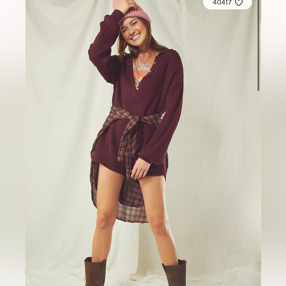 Free People Picnic Sweater Romper